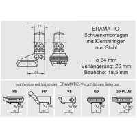 ERAMATIC Swing (Pivot) mount, Krico 600 / 700 / 900, 34.0 mm