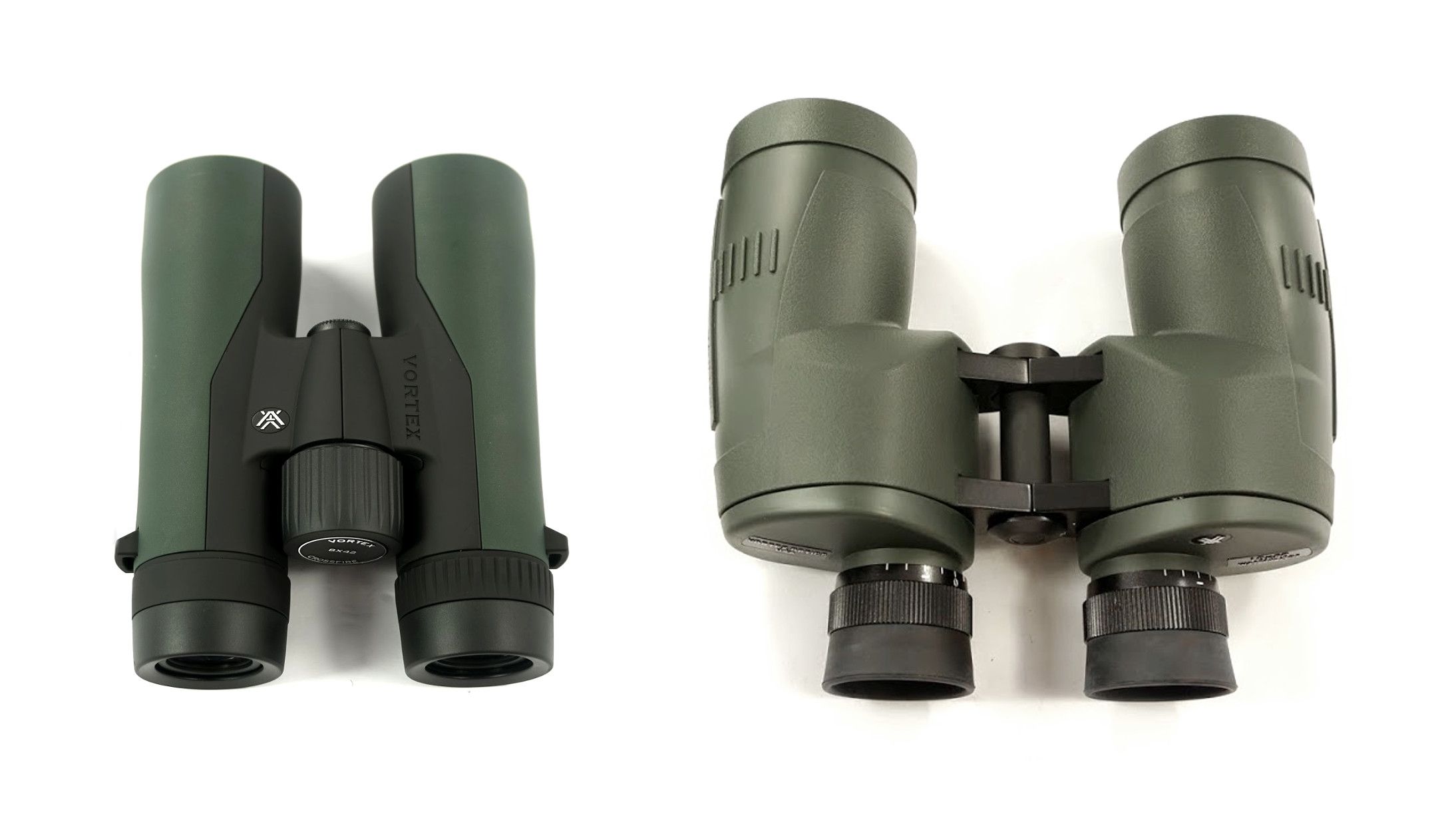 Binoculars with central focusing (left) and binoculars with individual focusing (right) Source: Optics Trade